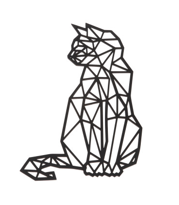 Dřevěná dekorace na zeď - KOČKA