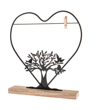 Kovová dekorace STROM s kolíčkem na fotku