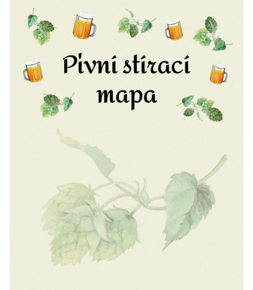 Pivní stírací mapa