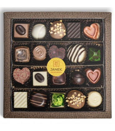 Dárková kazeta čokoládových pralinek a lanýžů