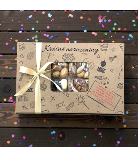 Narozeninový mix ořechů v dárkovém balení