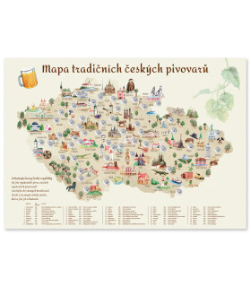 Pivní stírací mapa