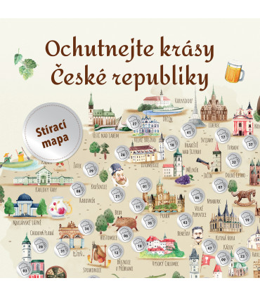 Pivní stírací mapa