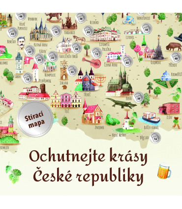 Pivní stírací mapa