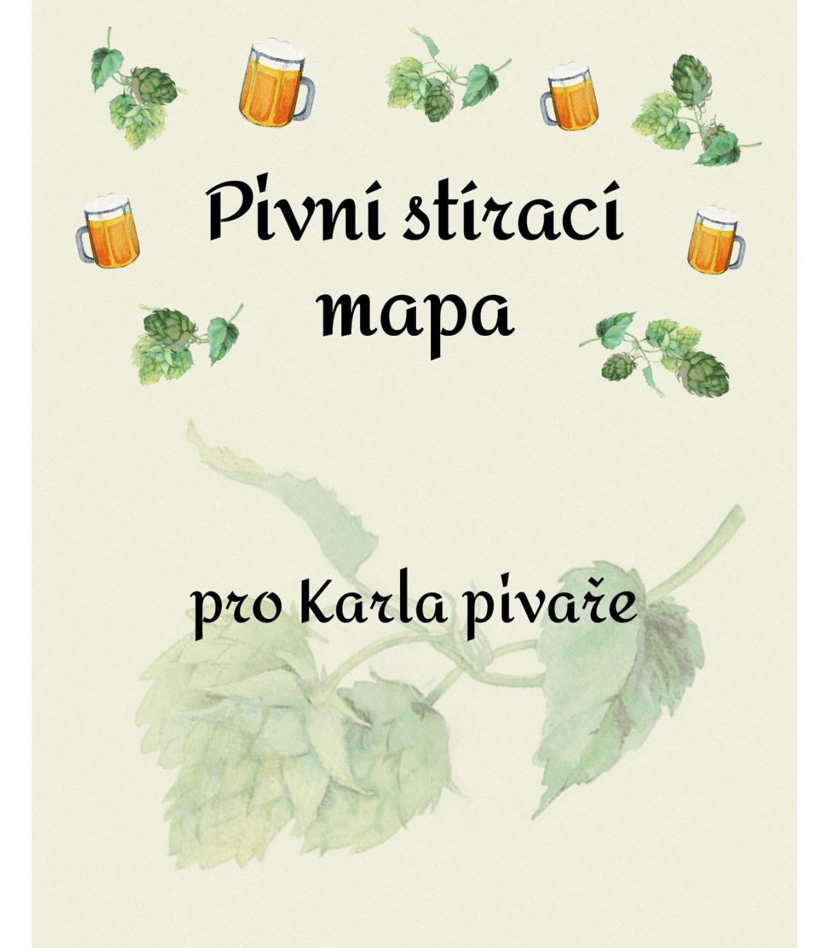 Pivní stírací mapa