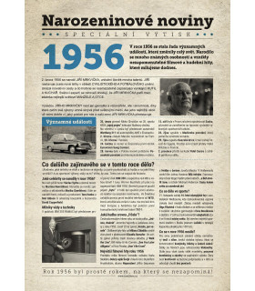 Narozeninové noviny 1956| Originální dárky s věnováním