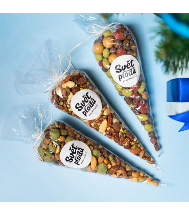 Dárkový kornout s prémiovými oříšky | Dárek pro babičku a dědečka