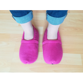 Nahřívací bačkory růžové