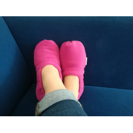 Nahřívací bačkory růžové