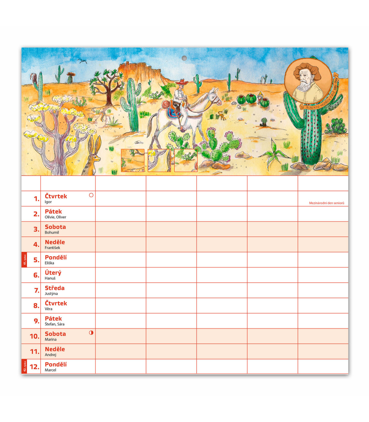 Velký rodinný kalendář 2020