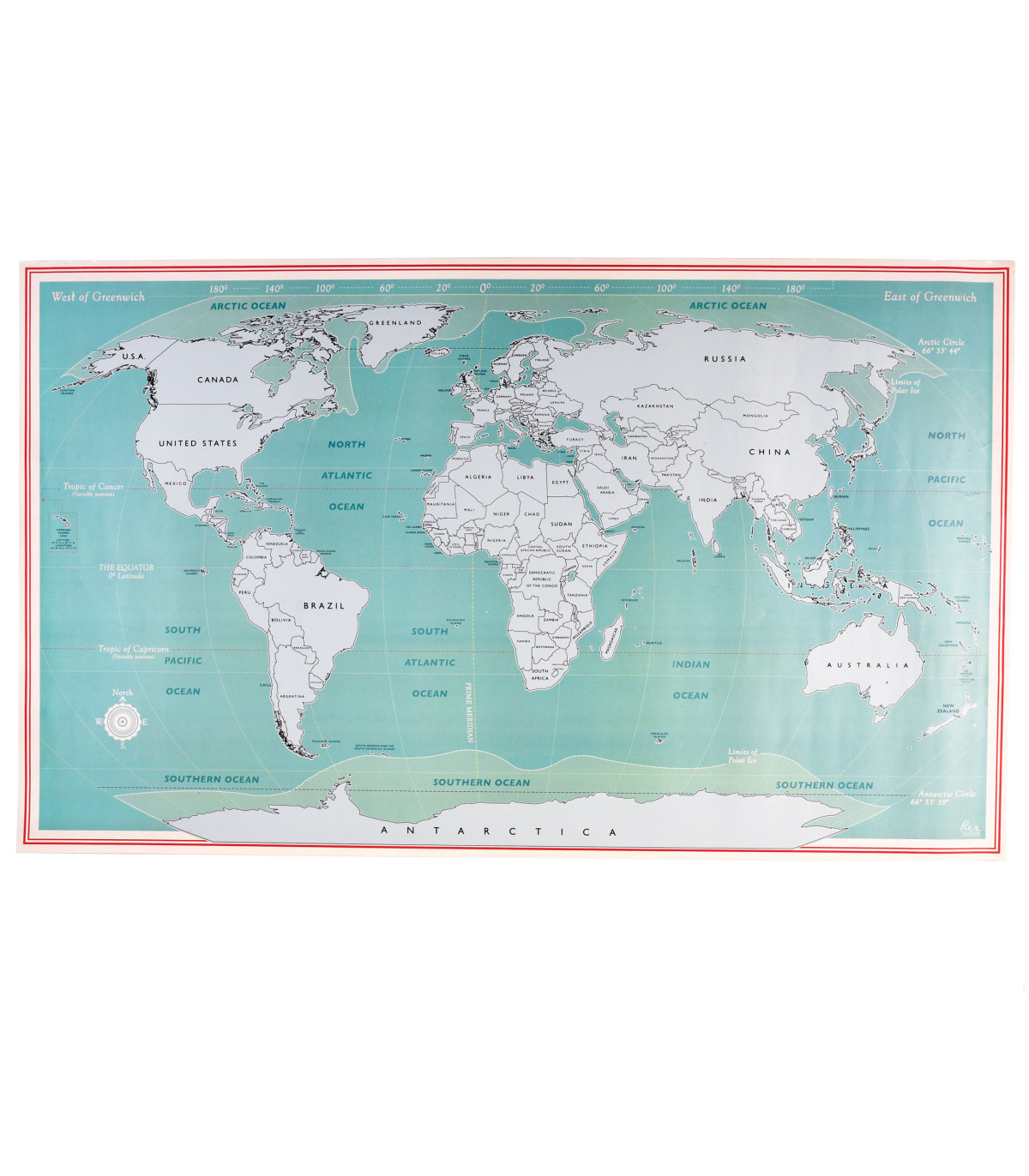 Stírací mapa světa